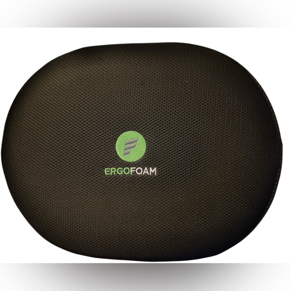 ErgoFoam Black foam orthopedic donut pillow for tailbone pain pre owned clean